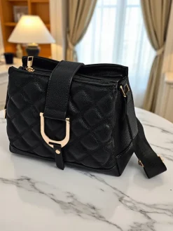 Mała pikowana torebka z miękkiej eko skóry Cinder Loom