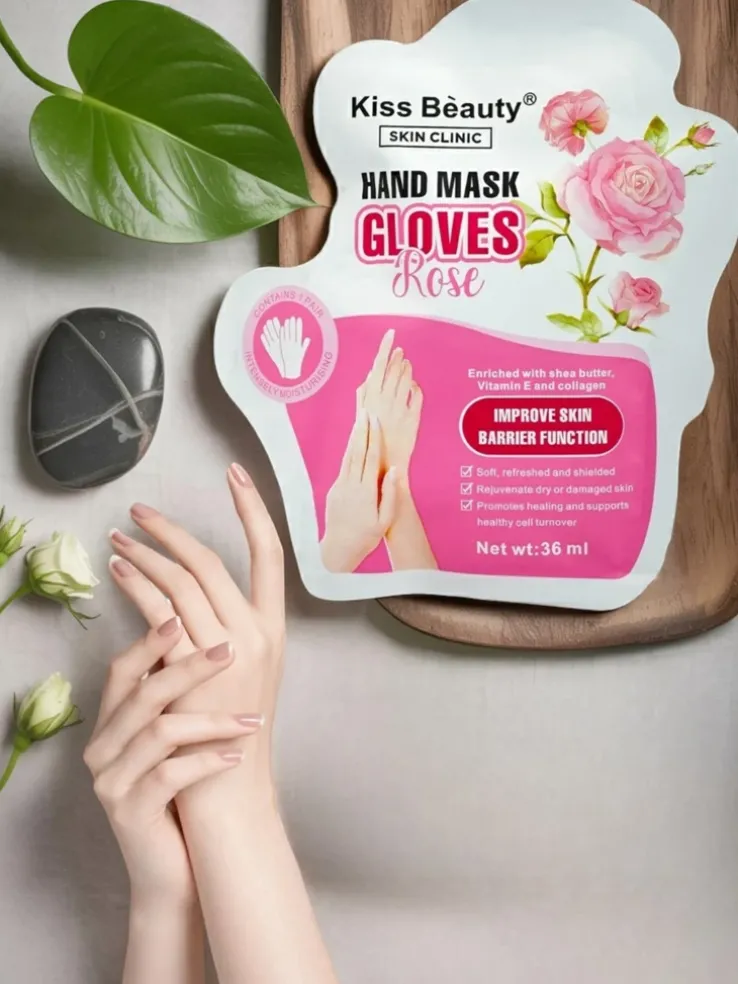 Maska do rąk - rękawiczki o zapachu Róży