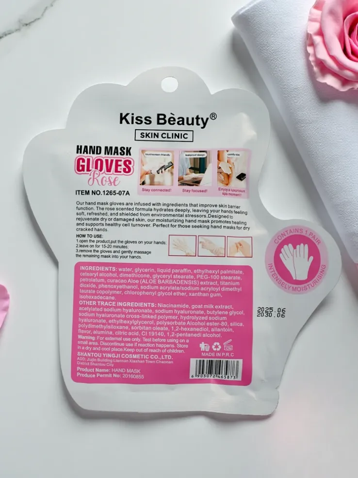 Maska do rąk - rękawiczki o zapachu Róży