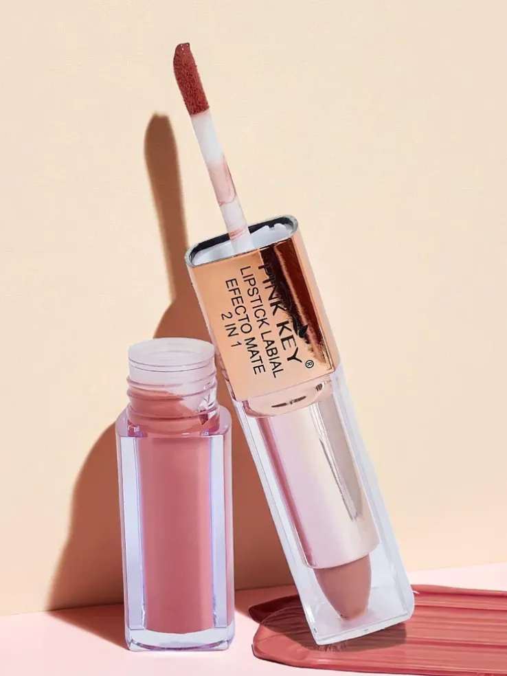 Matowa pomadka do ust w sztyfcie i w płynie 2w1 Peach Pie