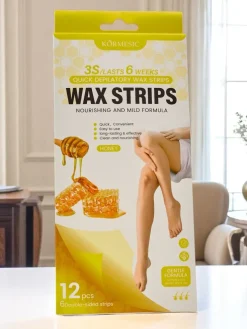 Miodowe plastry z woskiem do depilacji ciała 12 szt.