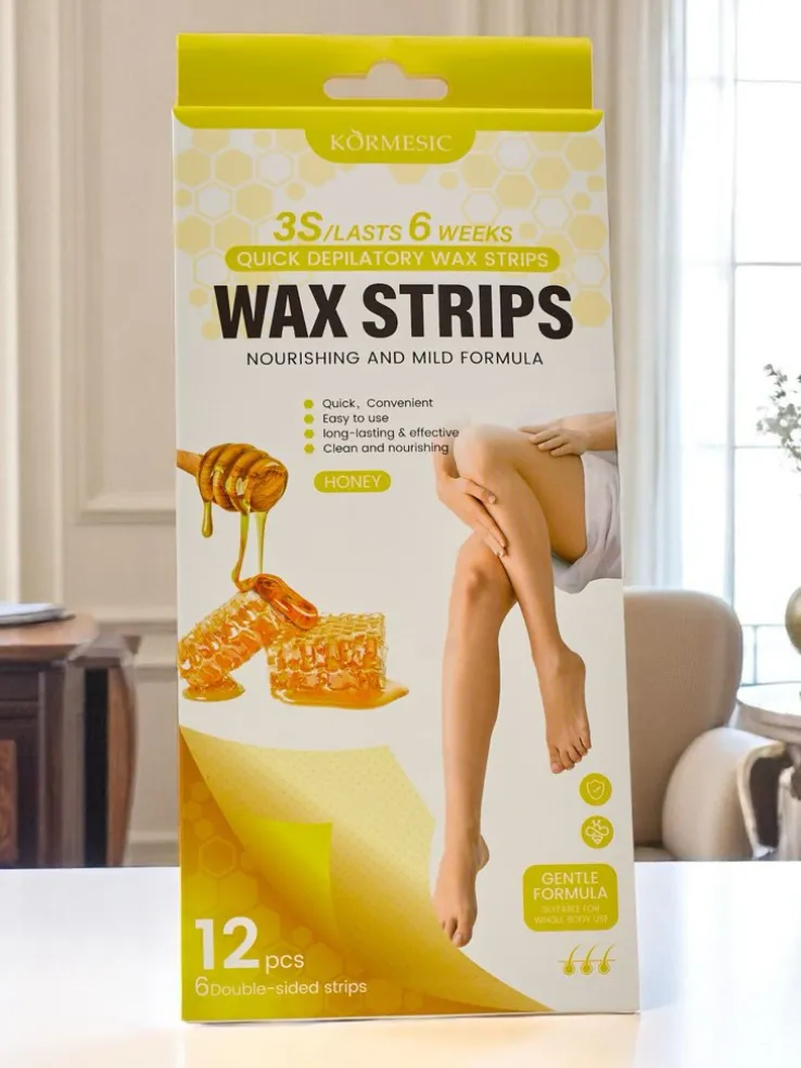 Miodowe plastry z woskiem do depilacji ciała 12 szt.