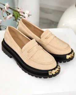 Moccasin Giulia Beżowy z Ekoskóry