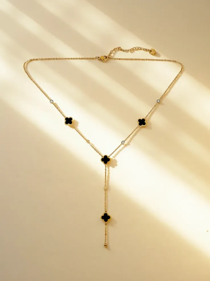 Naszyjnik Lariat Stella Aurelia pozłacany z motywem gwiazd