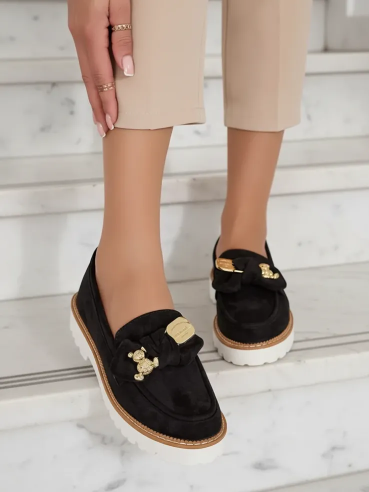 Nero Elegante Mokasyny z Ekologicznej Skóry