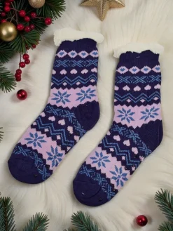 Ocieplane świąteczne damskie skarpetki WinterJoy