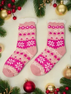 Ocieplane świąteczne damskie skarpetki WinterJoy