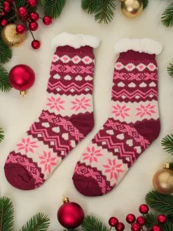 Ocieplane świąteczne damskie skarpetki WinterJoy