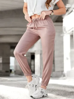 Pantaloni in Eleganza Lyocell Brązowy