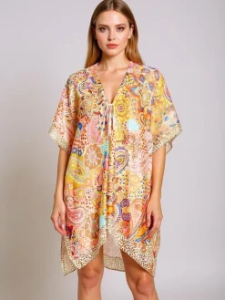 Pareo Afrodyta Royalfashion – kolorowa sukienka plażowa z dekoltem V