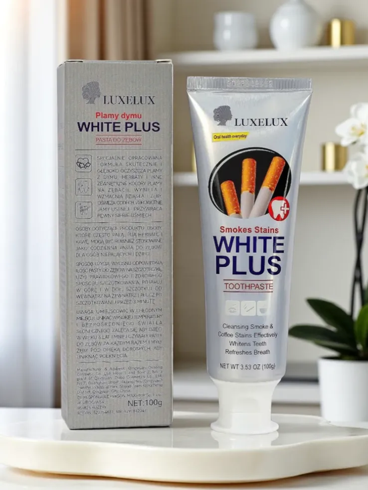 Pasta do zębów Luxelux White Plus Olympos – wybielanie plam, oliwkowy aromat 50ml