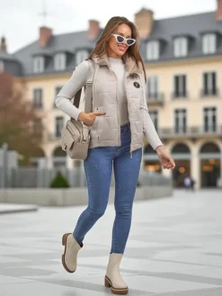 Pikowana kamizelka damska z kapturem Crimson Haze