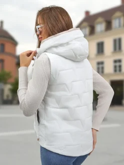 Pikowana kamizelka damska z kapturem Crimson Haze