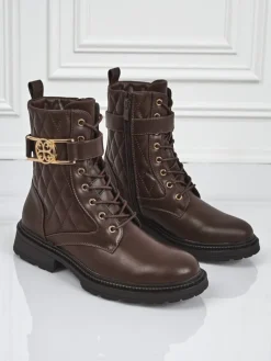 Pikowane botki damskie z ekologicznej skóry Sable Rose