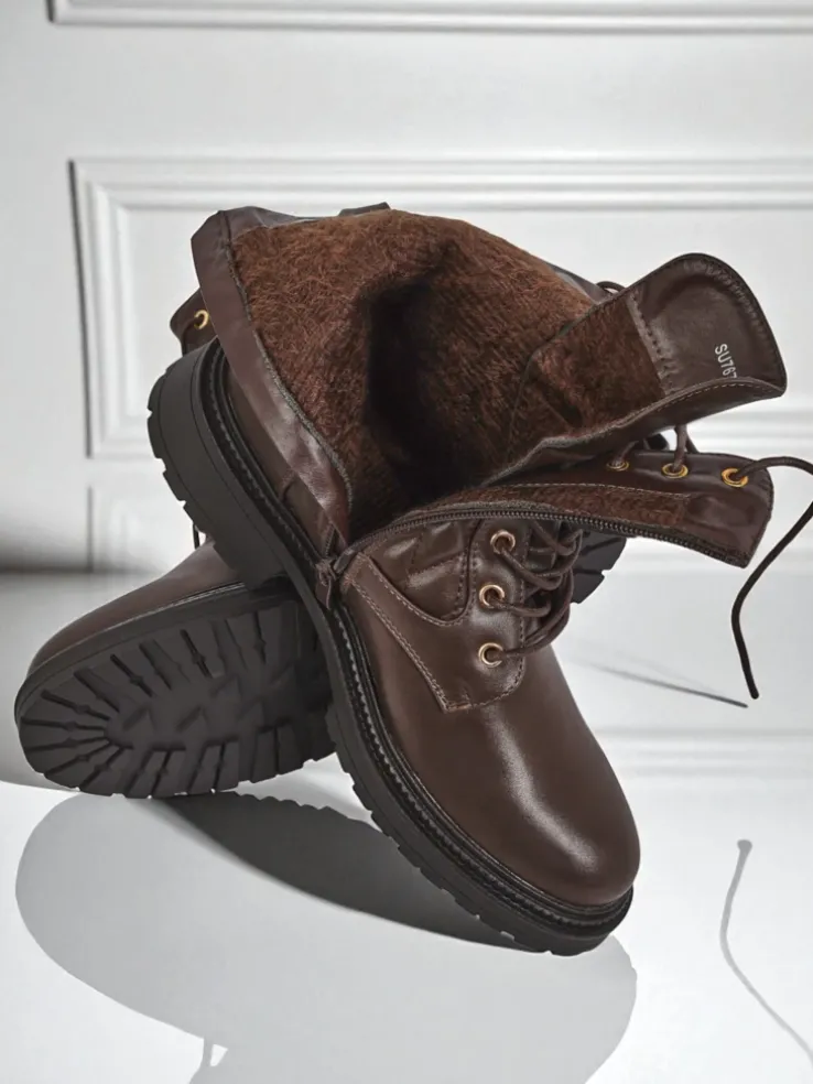 Pikowane botki damskie z ekologicznej skóry Sable Rose