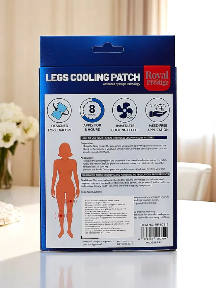 Plastry chłodzące na nogi na lepszy sen 8H (6 szt.)