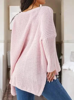 Royalfashion Akrylowy damski sweter dzianinowy z napisami