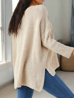 Royalfashion Akrylowy damski sweter dzianinowy z napisami