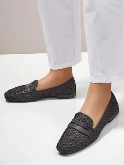 Royalfashion Ażurowe damskie mokasyny Azuros