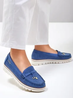 Royalfashion Ażurowe damskie mokasyny Elissas