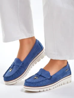 Royalfashion Ażurowe damskie mokasyny Elissas