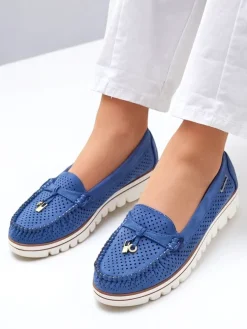 Royalfashion Ażurowe damskie mokasyny Elissas