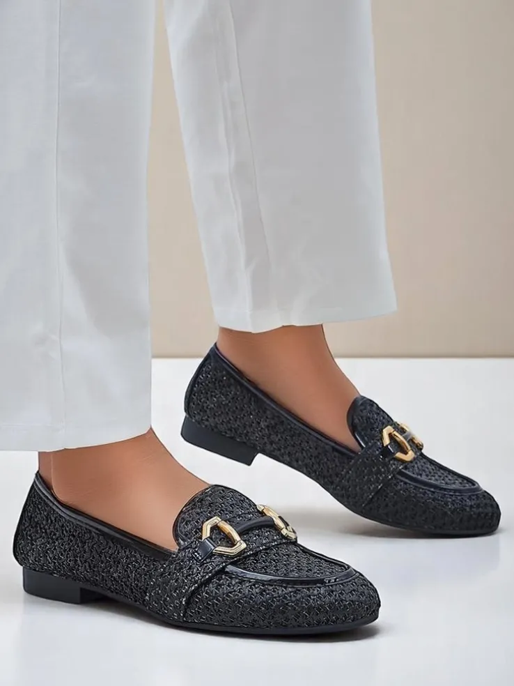 Royalfashion Ażurowe damskie mokasyny Sallim