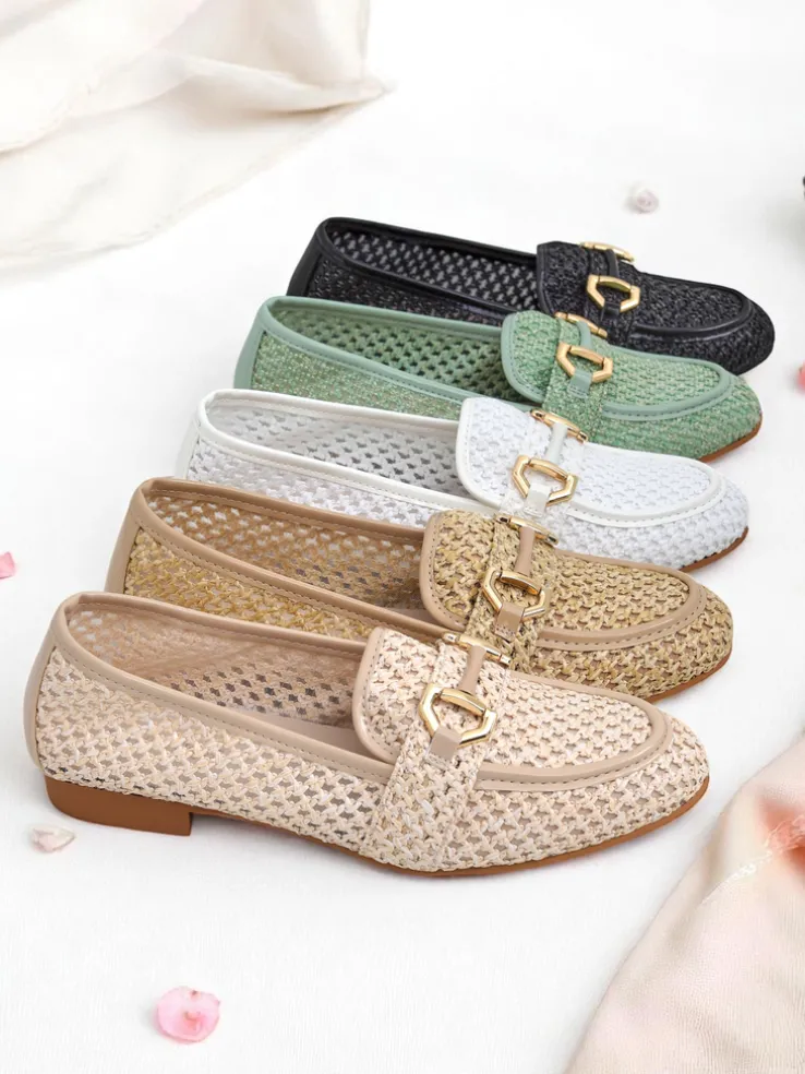 Royalfashion Ażurowe damskie mokasyny Sallim