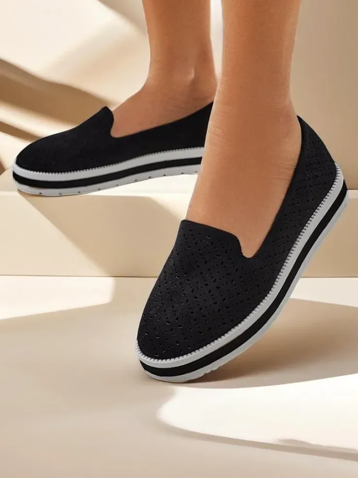 Royalfashion Ażurowe damskie mokasyny Cerrole