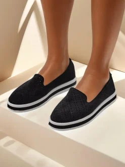 Royalfashion Ażurowe damskie mokasyny Cerrole