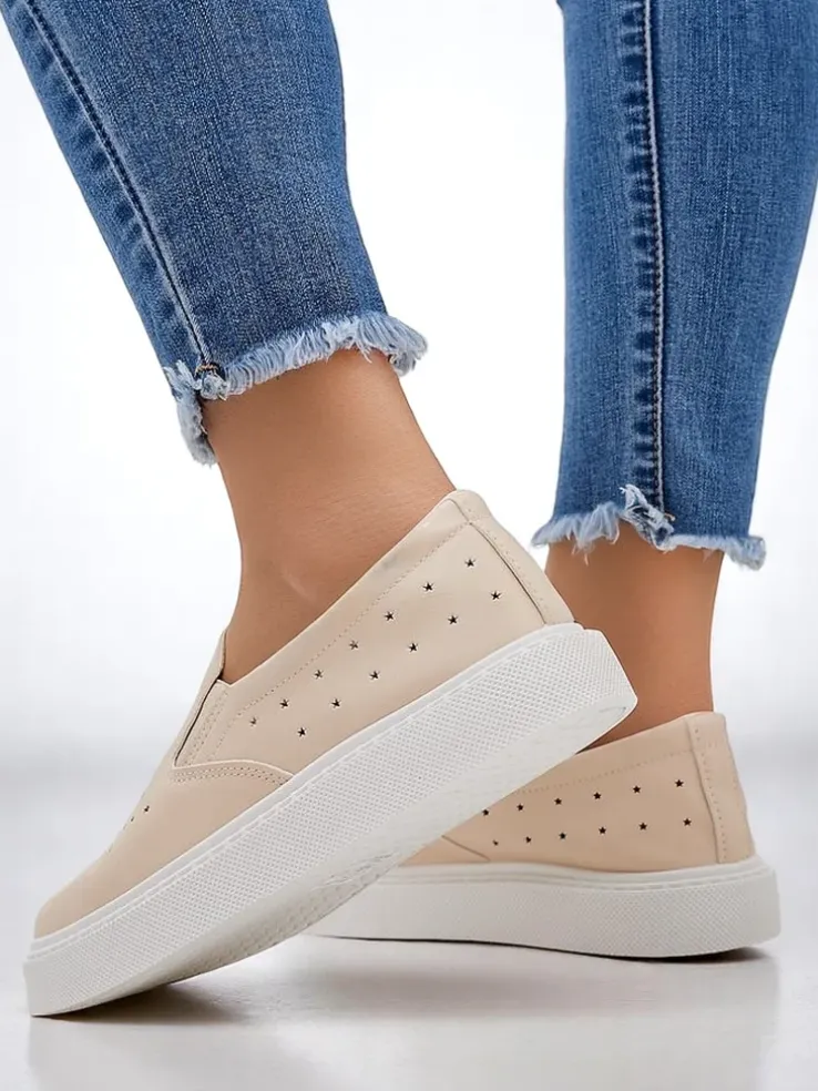 Royalfashion Ażurowe damskie sportowe półbuty sznurowane Vaned