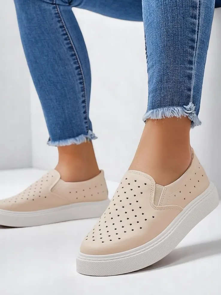 Royalfashion Ażurowe damskie sportowe półbuty sznurowane Vaned