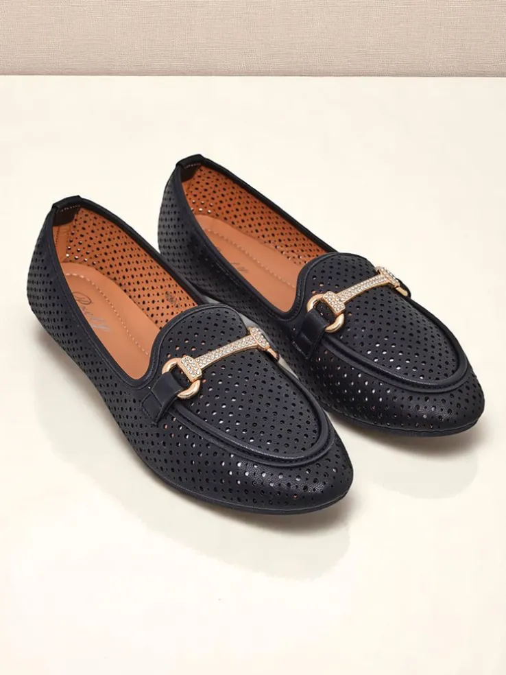 Royalfashion Ażurowe damskie mokasyny Rafalle