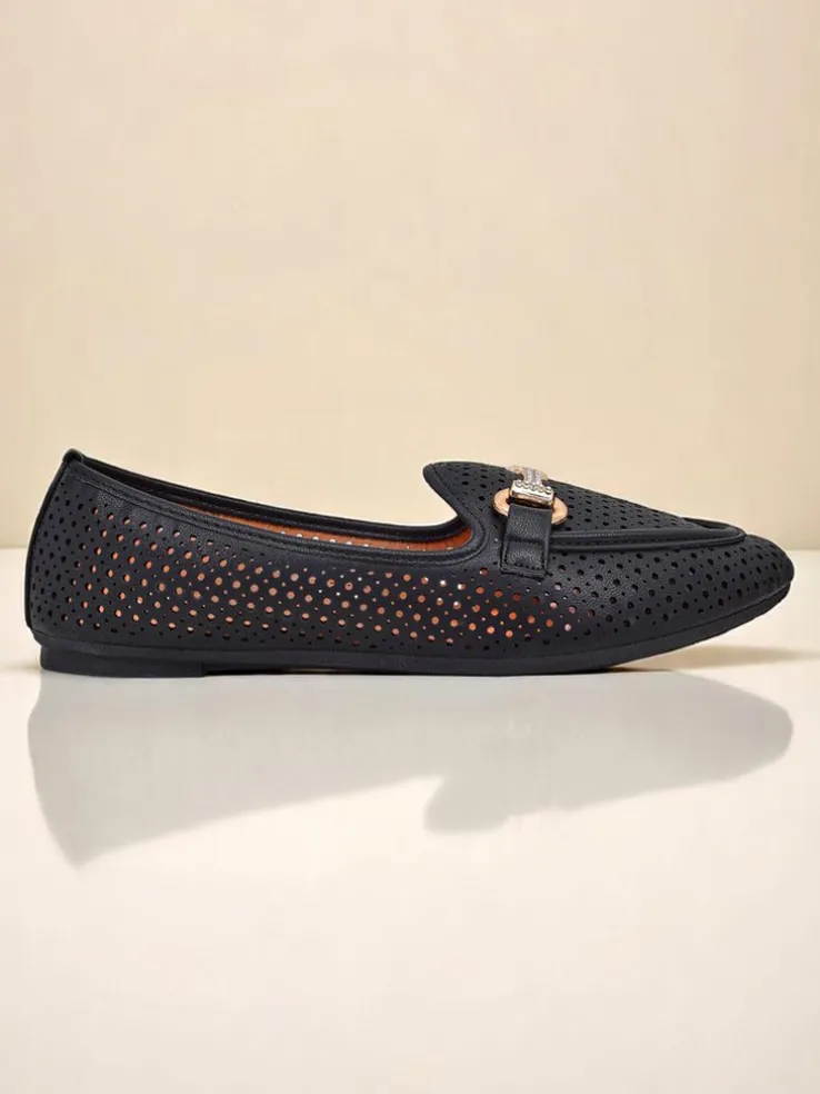 Royalfashion Ażurowe damskie mokasyny Rafalle