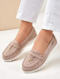 Royalfashion Ażurowe damskie mokasyny Elissas