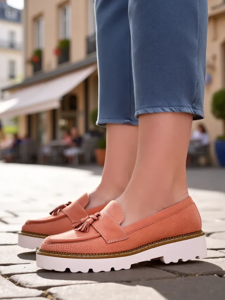 Royalfashion Ażurowe damskie mokasyny Esiobb