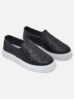 Royalfashion Ażurowe damskie półbuty slip on Emayla