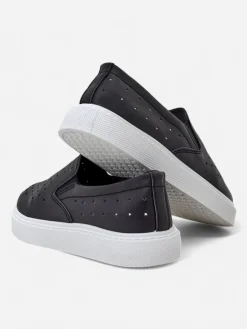 Royalfashion Ażurowe damskie półbuty slip on Emayla