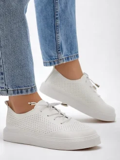 Royalfashion Ażurowe damskie sportowe półbuty sznurowane Vaned