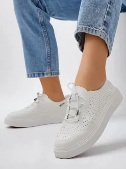 Royalfashion Ażurowe damskie sportowe półbuty sznurowane Vaned