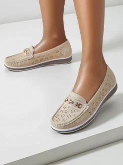 Royalfashion Ażurowe damskie mokasyny Cerro