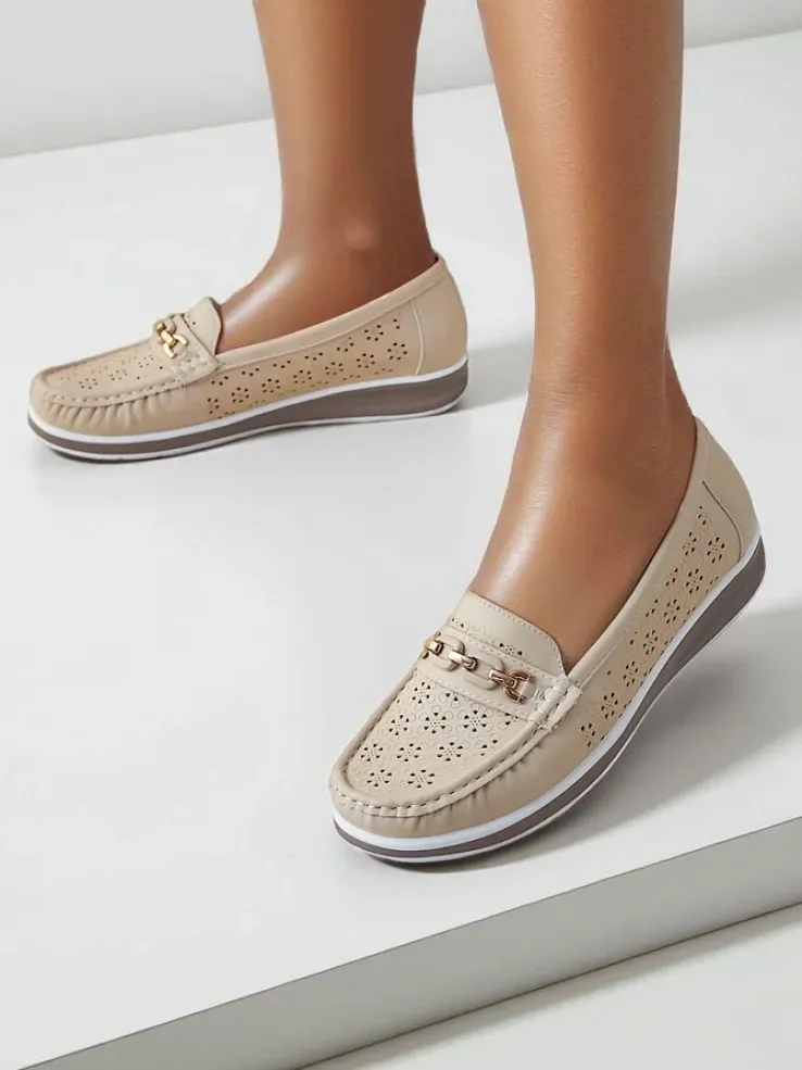 Royalfashion Ażurowe damskie mokasyny Cerro