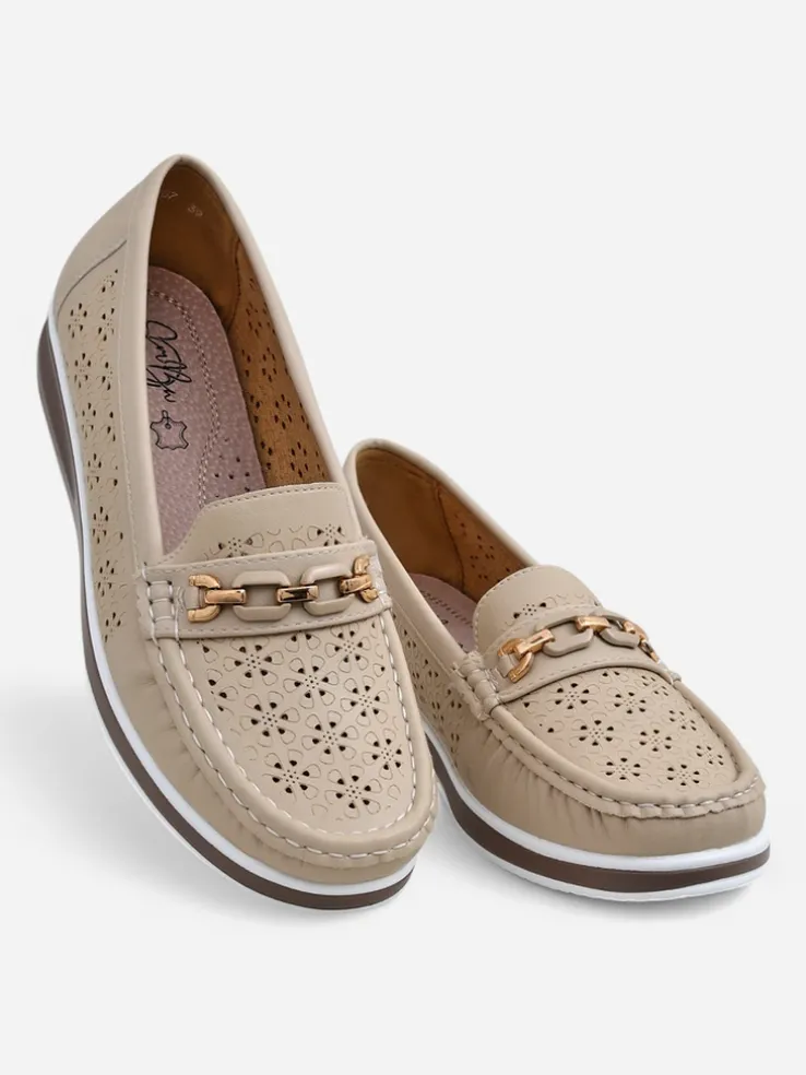 Royalfashion Ażurowe damskie mokasyny Cerro