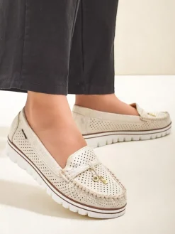 Royalfashion Ażurowe damskie mokasyny Elissas