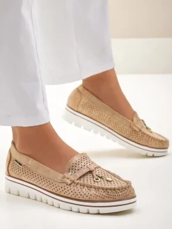 Royalfashion Ażurowe damskie mokasyny Elissas