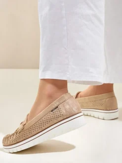 Royalfashion Ażurowe damskie mokasyny Elissas