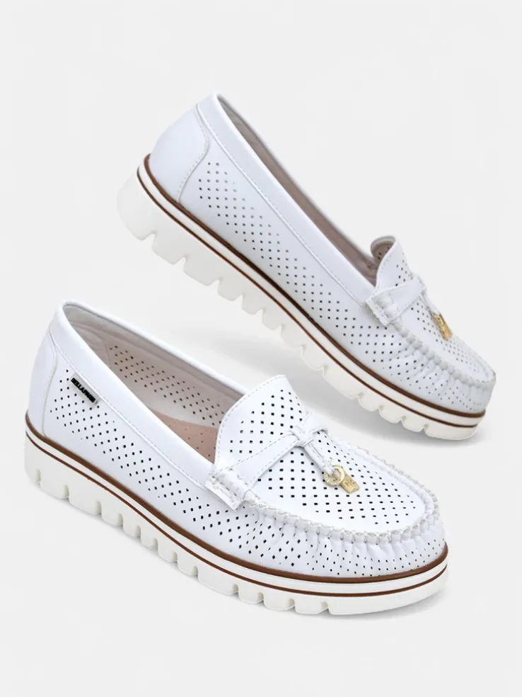 Royalfashion Ażurowe damskie mokasyny Elissas