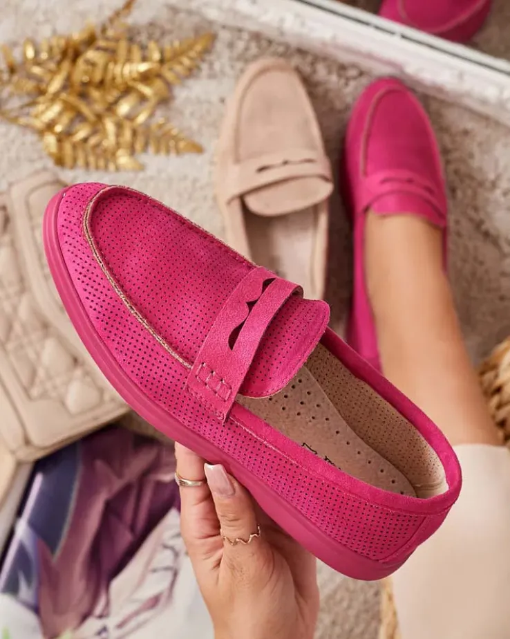 Royalfashion Ażurowe mokasyny damskie Sierro