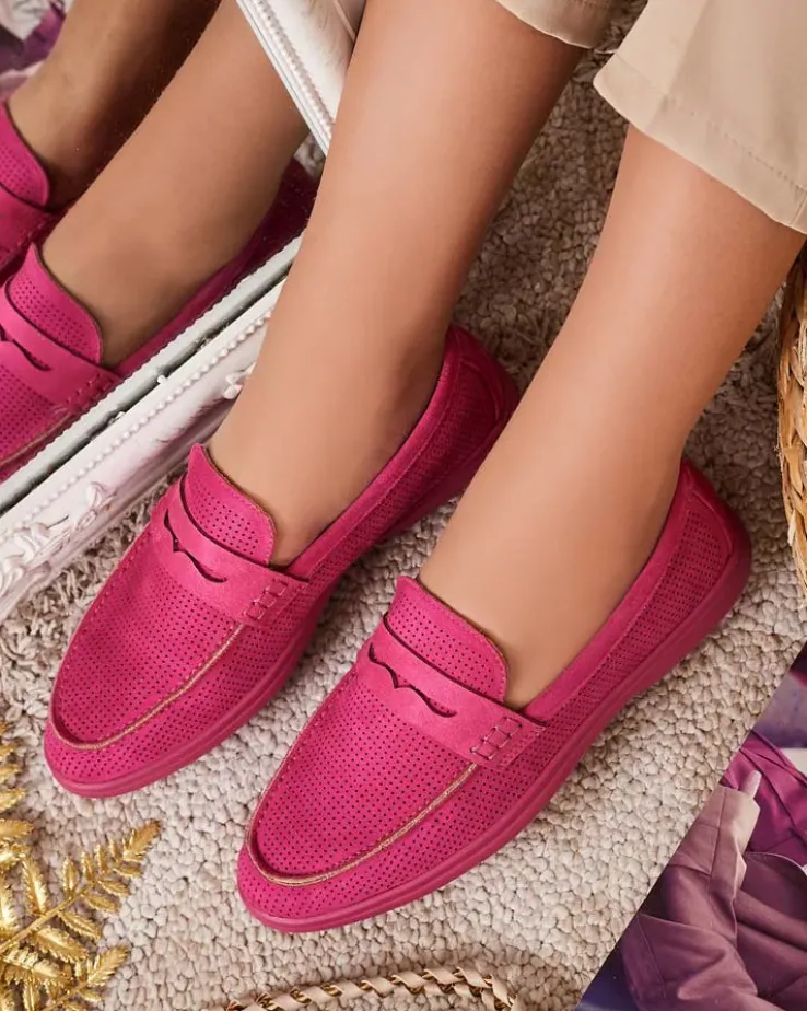 Royalfashion Ażurowe mokasyny damskie Sierro