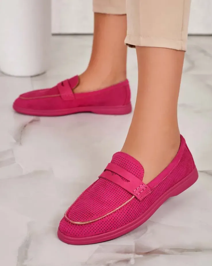 Royalfashion Ażurowe mokasyny damskie Sierro